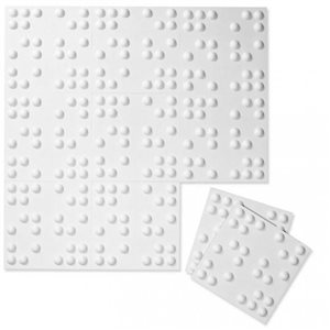 Wall Flats 22.5-sq. ft. White Textured 3-Dimensional Wall Panels with Braille Pattern
