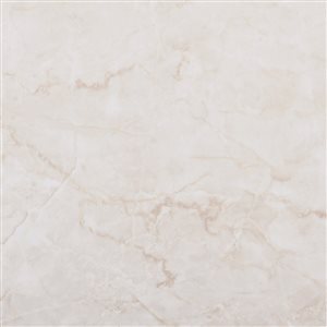 Carreau de revêtement de sol autocollant en vinyle Falkirk Fermoy par Dundee Deco, 12 po x 24 po, beige, 10 mcx