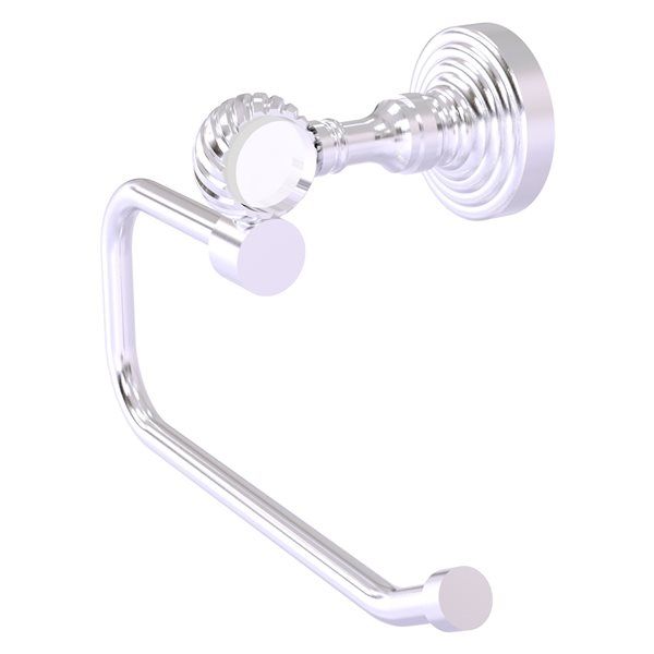 Allied Brass Pacific Grove Satin Chrome Finish Wall Mount Single Post Toilet Paper Holder