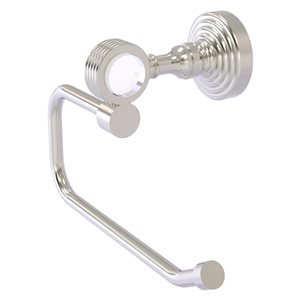 Allied Brass Pacific Grove Wall Mount Single Post Toilet Paper Holder in Satin Nickel