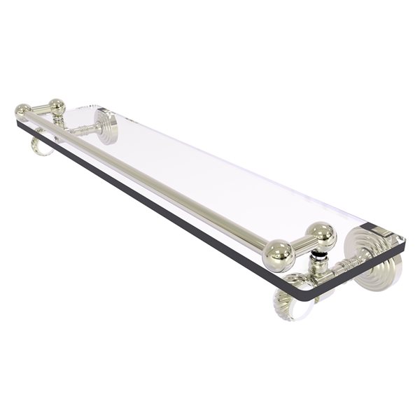 Allied Brass Pacific Grove Polished Nickel 1-Tier Wall Mount Glass ...