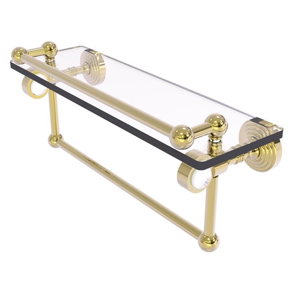 Classic style Gallery Rail in an un-lacquered polished brass