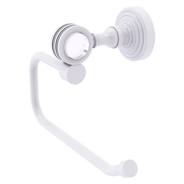 Allied Brass Pacific Grove Wall Mount Single Post Toilet Paper Holder - Matte White