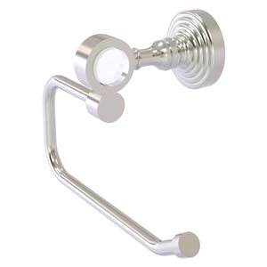 Allied Brass Pacific Grove Satin Nickel Wall Mount Single Post Toilet Paper Holder