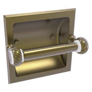 Allied Brass Pacific Grove Antique Brass Finish Recessed Double Post Toilet Paper Holder