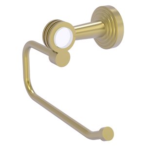 Allied Brass Pacific Beach Satin Brass Wall Mount Single Post Toilet Paper Holder with Dotted Accents