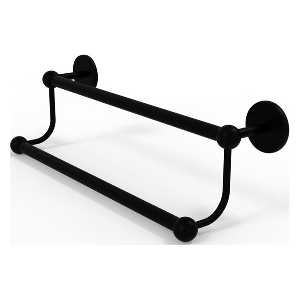 Allied Brass Prestige Skyline 36-in Double Matte Black Wall Mount Double Towel Bar