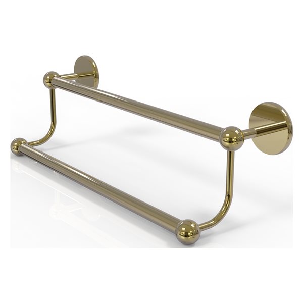 Allied Brass Prestige Skyline 36-in Double Unlacquered Brass Wall Mount Double Towel Bar
