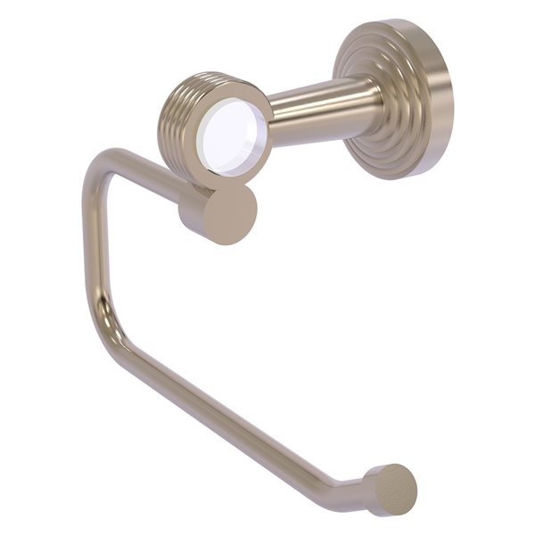 Allied Brass Pacific Beach Antique Pewter Wall Mount Single Post Toilet Paper Holder with Grooved Accents