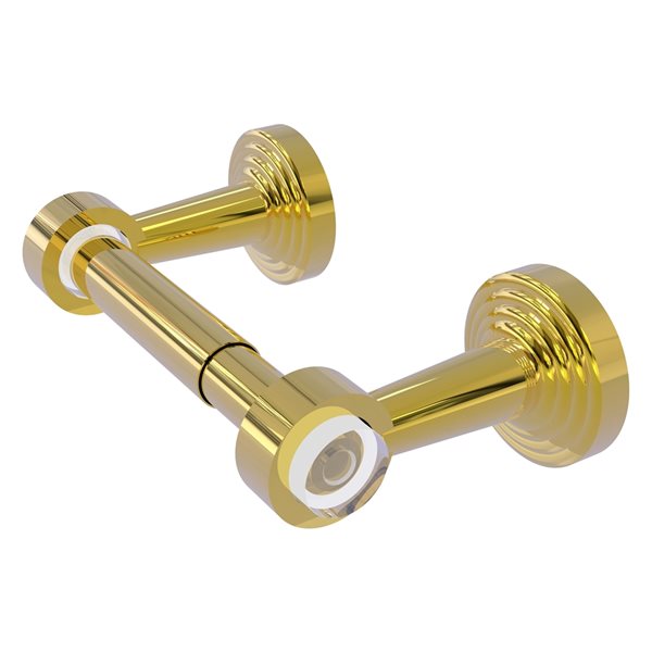 Allied Brass Pacific Beach Polished Brass Wall Mount Double Post Toilet Paper Holder