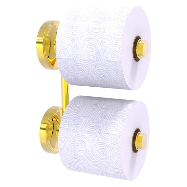 Allied Brass Prestige Regal Polished Brass 2 Roll Reserve Roll Toilet Paper Holder