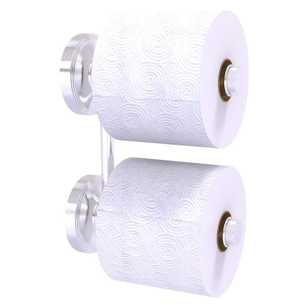 Allied Brass Prestige Regal Satin Chrome 2 Roll Reserve Roll Toilet Paper Holder