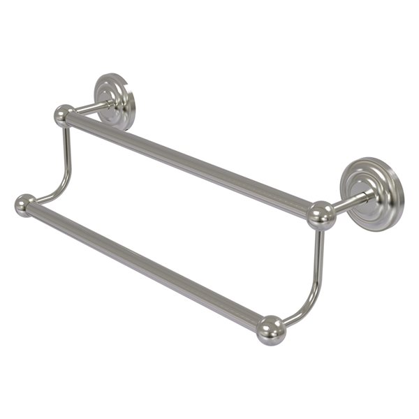 Allied Brass Prestige Que New 30-in Double Satin Nickel Wall Mount Double Towel Bar