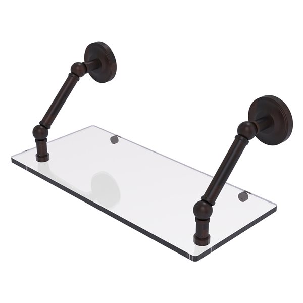 Allied Brass Prestige Regal Venetian Bronze 18-in Floating Glass Shelf ...