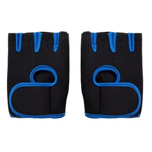 Mind Reader Medium Black and Blue Workout Gloves - Set of 2