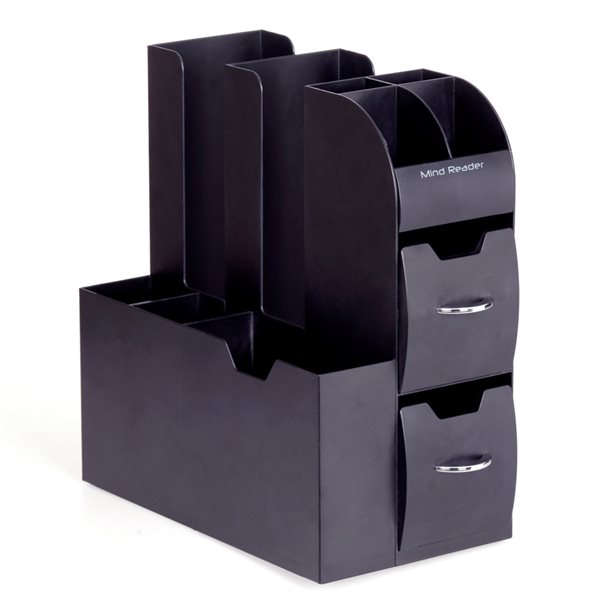 Mind Reader Black 10-Compartment Coffee Organizer