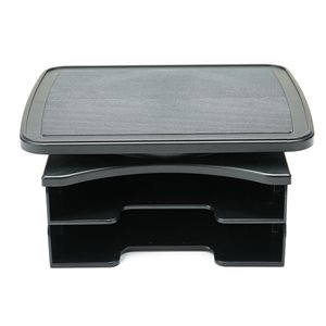 Mind Reader 10.25-in W x 5.25-in H x 12.5-in D Black Plastic File Organizer with Swivel Top