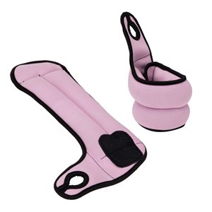Mind Reader 1-lb Pink Adjustable Wrist Weights - Set of 2