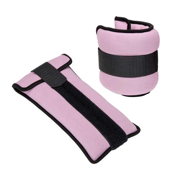 Mind Reader 2-lb Pink Ergonomic Wrist Weights - Set of 2