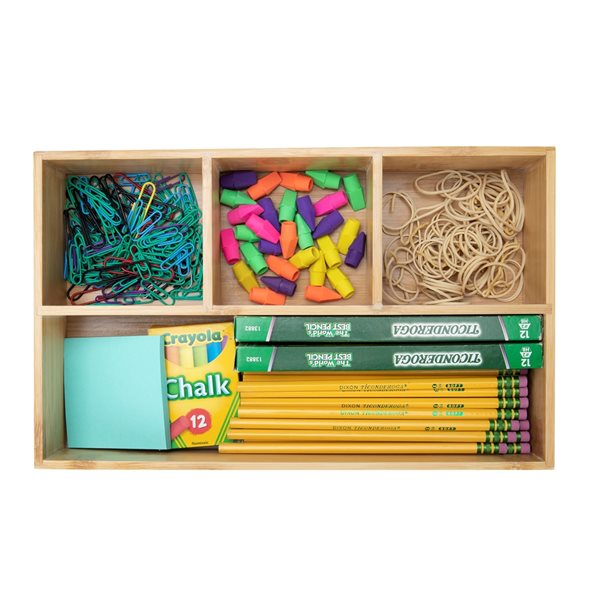 Mind Reader 8-in X 13-in Wood Multi-use Insert Drawer Organizer