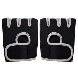 Mind Reader Medium Black and Grey Workout Gloves - Set of 2