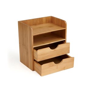 Mind Reader 7.5-in W x 8-in H 4-Tier Freestanding Wood Cabinet Organizer