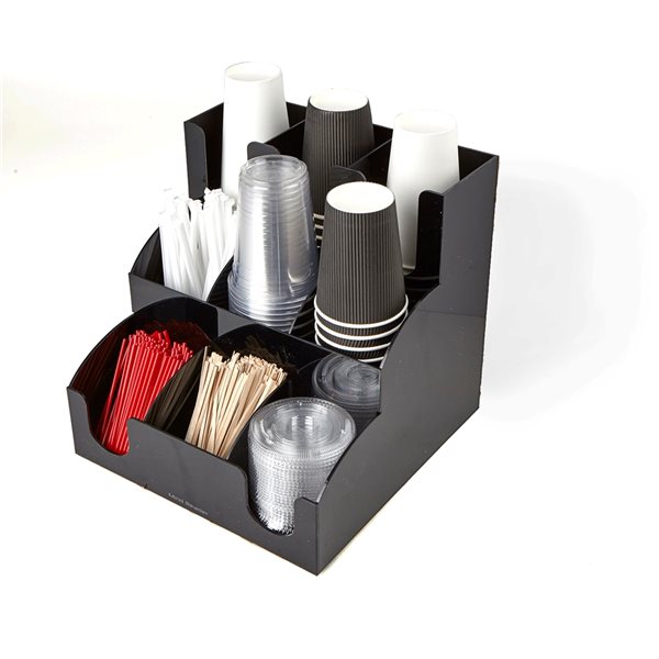 Mind Reader Black 9-Compartment Coffee Organizer