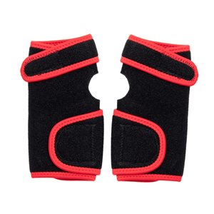Mind Reader Black and Red Compression Wrist Braces - Set of 2