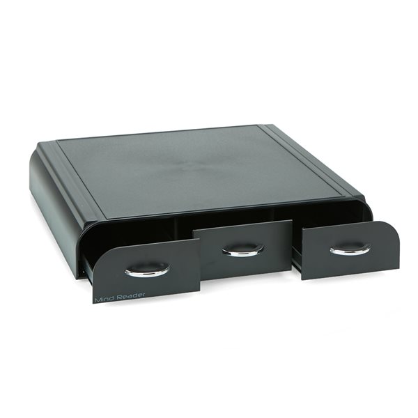 Mind Reader Black 3-Drawer Single-Serve Coffee Pod Case
