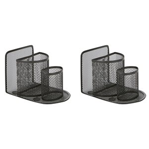 Mind Reader 4-in W x 4-in H 1-Tier Freestanding Metal Basket - Set of 2