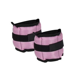 Mind Reader 1-lb Pink Adjustable Ankle/Arm Weights - Set of 2