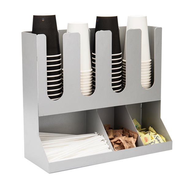 Mind Reader Silver 7-Section Upright Coffee Organizer