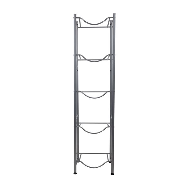 Mind Reader 13.39-in D x 13.39-in W x 53.15-in H 5-Tier Metal Utility Shelving Unit