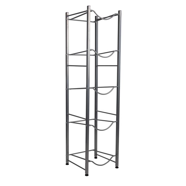 Mind Reader 13.39-in D x 13.39-in W x 53.15-in H 5-Tier Metal Utility Shelving Unit
