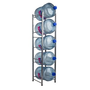Mind Reader 13.39-in D x 13.39-in W x 53.15-in H 5-Tier Metal Utility Shelving Unit