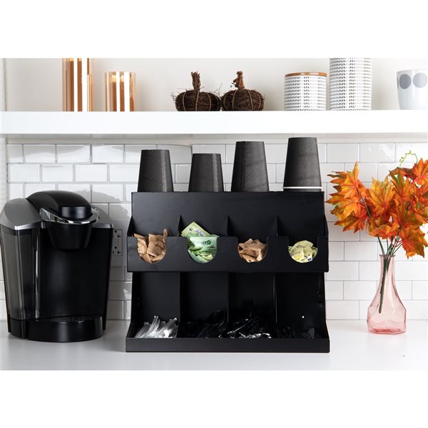 Mind Reader Black 12-Section Coffee Organizer