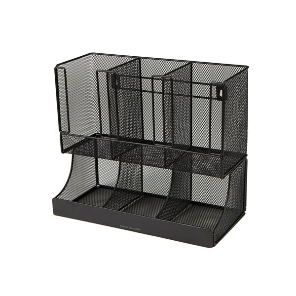 Mind Reader Black 6-Compartment Coffee Organizer