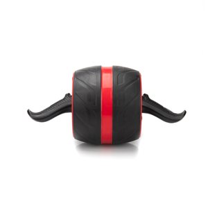 Mind Reader Black and Red Ab Roller Wheel with Ergonomic Handles