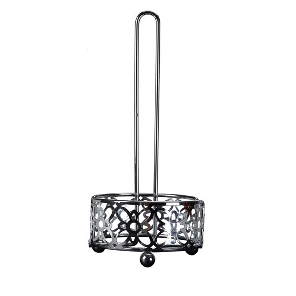 Mind Reader Metal Freestanding Silver Paper Towel Holder