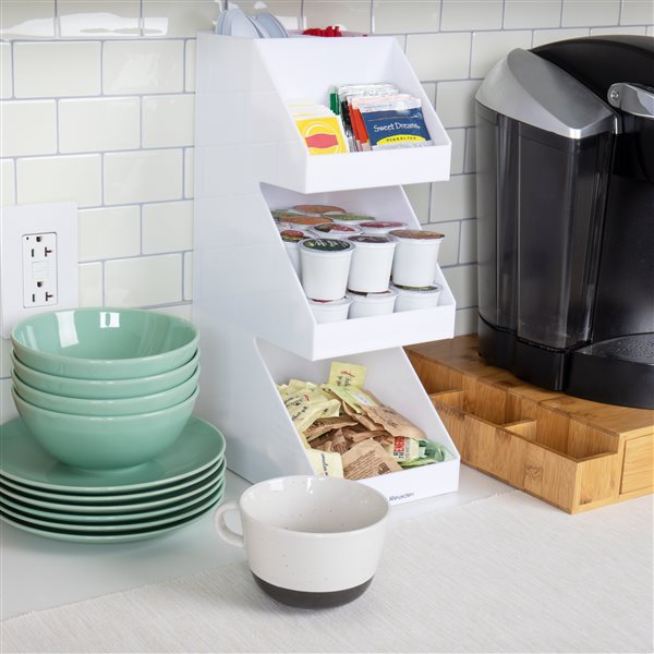 Mind Reader White Multi-Level Coffee Organizer