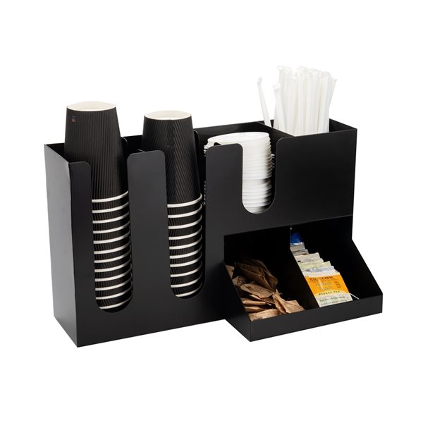 Mind Reader Multi-Section Black Coffee Organizer 2CUPCAVE-BKRY | RONA