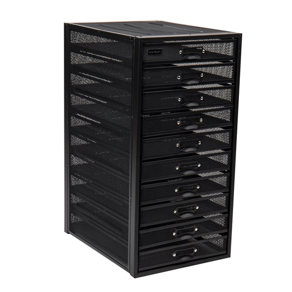 Mind Reader 10.5-in W x 21.5-in H 10-Tier Freestanding Metal Cabinet Organizer