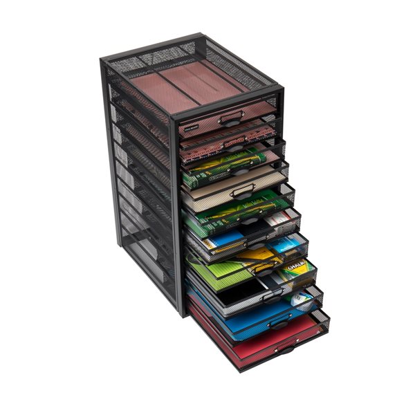 Mind Reader 10.5-in W x 21.5-in H 10-Tier Freestanding Metal Cabinet Organizer