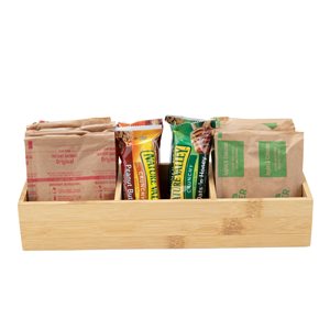 Mind Reader 3-Section Bamboo Coffee Organizer