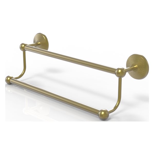 Allied Brass Prestige Monte Carlo 24-in Double Satin Brass Wall Mount Double Towel Bar