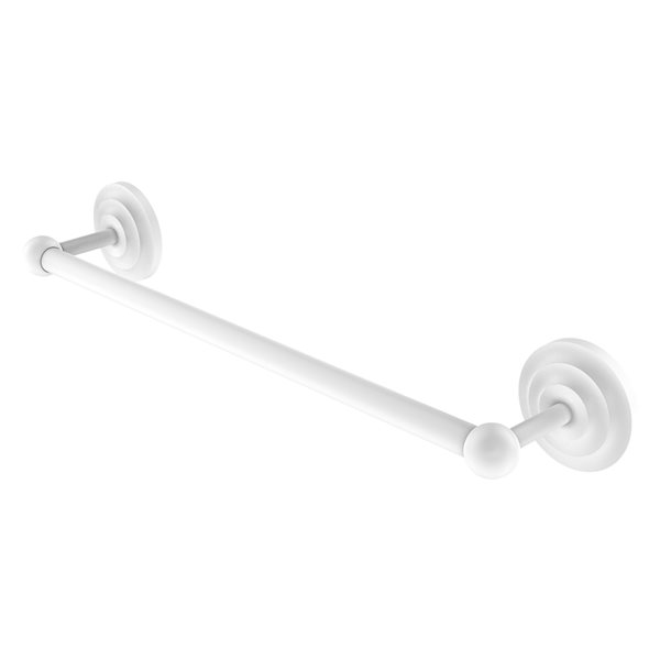 Allied Brass Prestige Que New 36-in Matte White Wall Mount Single Towel Bar