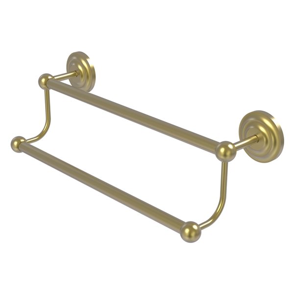 Allied Brass Prestige Que New 18-in Double Satin Brass Wall Mount Double Towel Bar