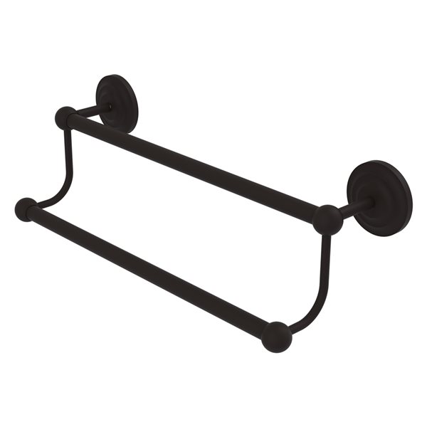 Allied Brass Prestige Que New 18-in Double Oil Rubbed Bronze Wall Mount Double Towel Bar