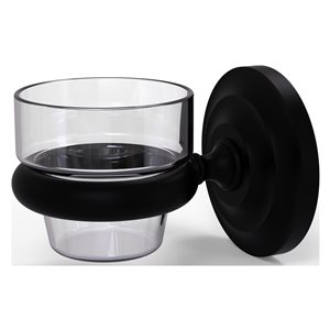 Allied Brass Prestige Que New Matte Black Brass Tumbler and Toothbrush Holder