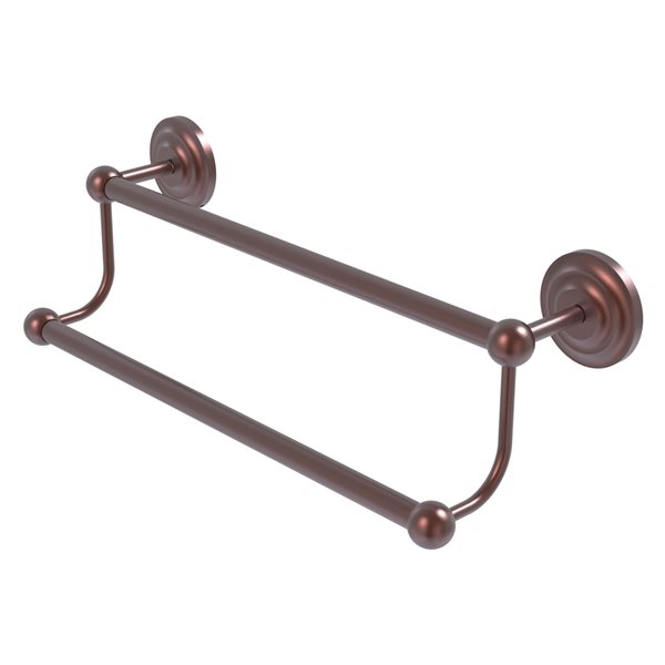 Allied Brass Prestige Que New 18-in Double Antique Copper Wall Mount Double Towel Bar